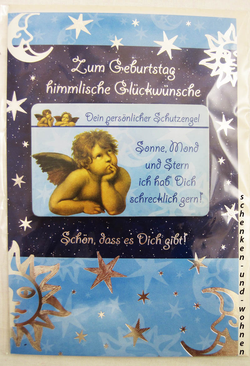 Geburtstagskarte Glückwunschkarte mit Schutzengelmotiv 51-4420