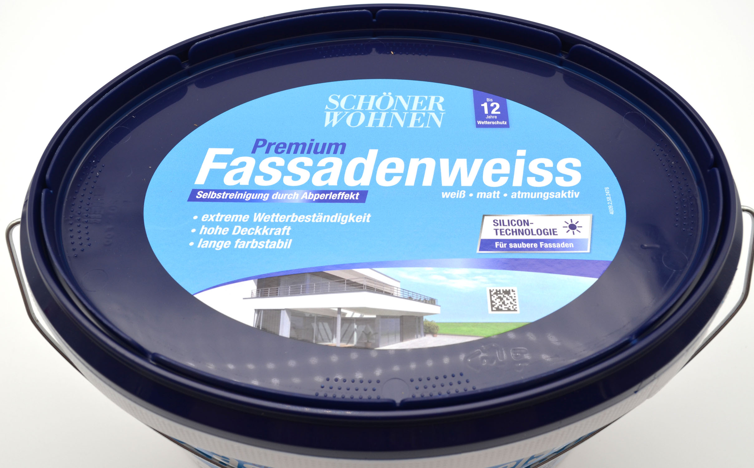 Siliconharz-Fassadenfarbe mit Abperleffekt 2,5 l 