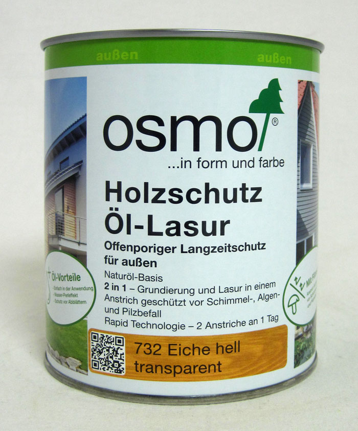 Osmo Holzschutz Öl-Lasur732 Eiche hell transparent 750ml