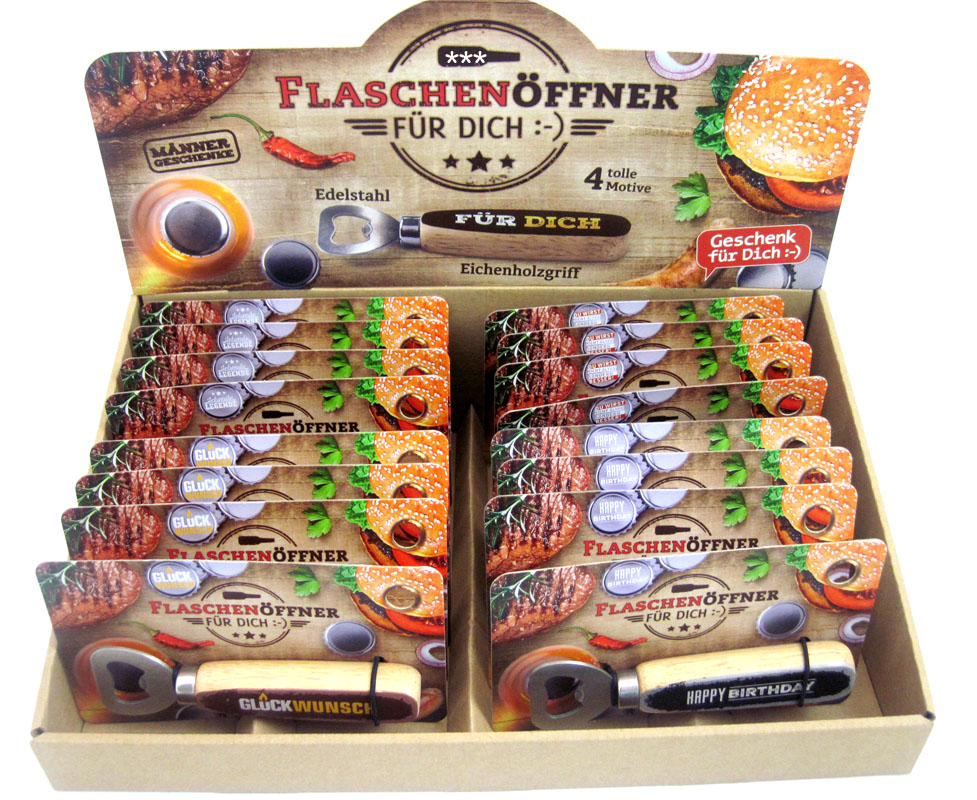 Flaschenöffner "Lebende Legende"" mit Eichenholzgriff