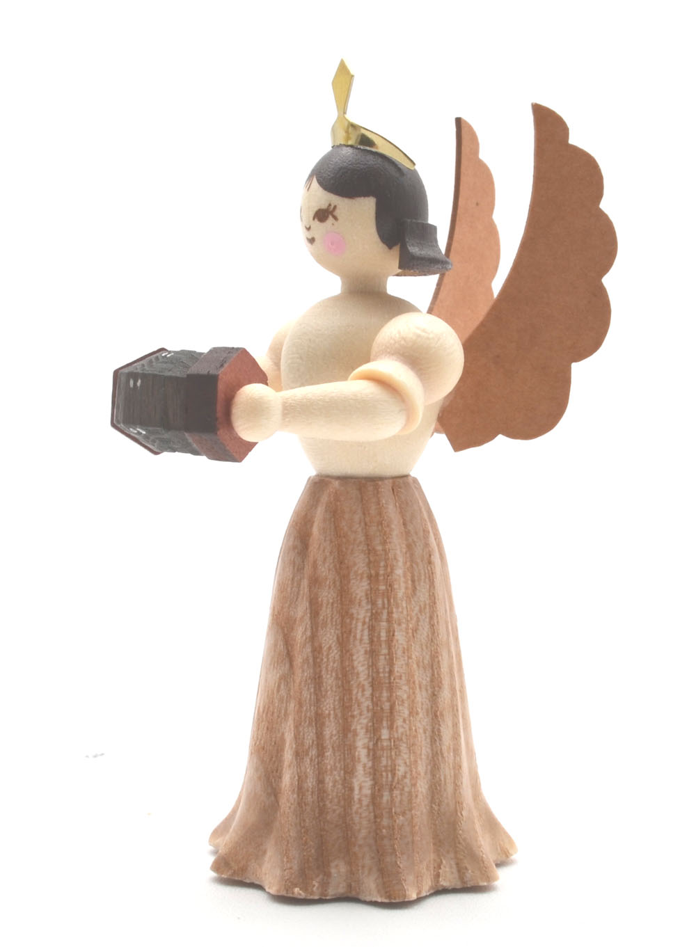 Engel Langrock mit Konzertina Natur 7 cm Konzertengel 