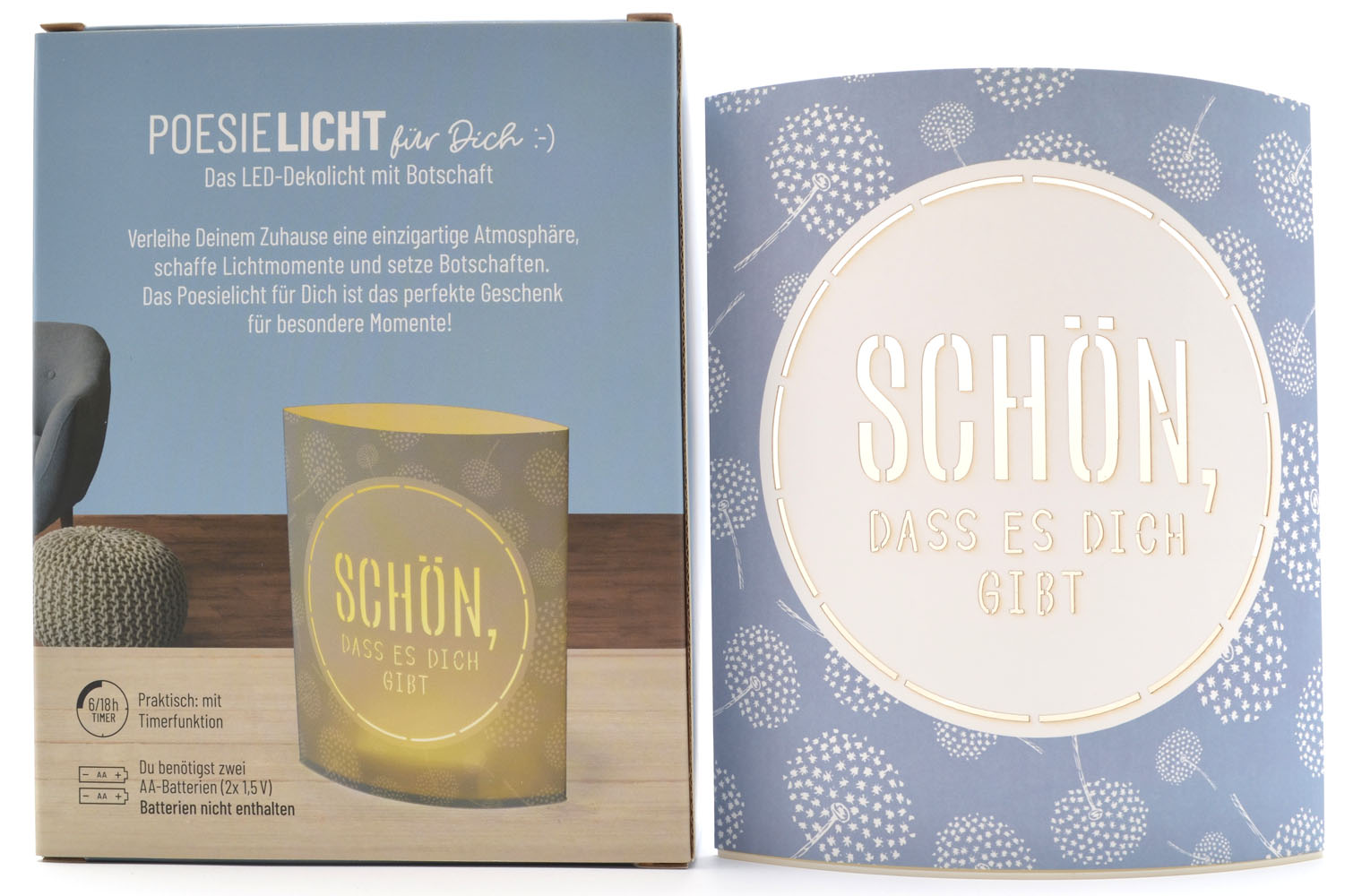 LED-Laterne Poesielicht Schön zum Stehen oder Hängen mit Timer 16x13,x5 cm LED-Laterne Poesielicht Schön zum Stehen oder Hängen mit Timer 16x13,x5 cm