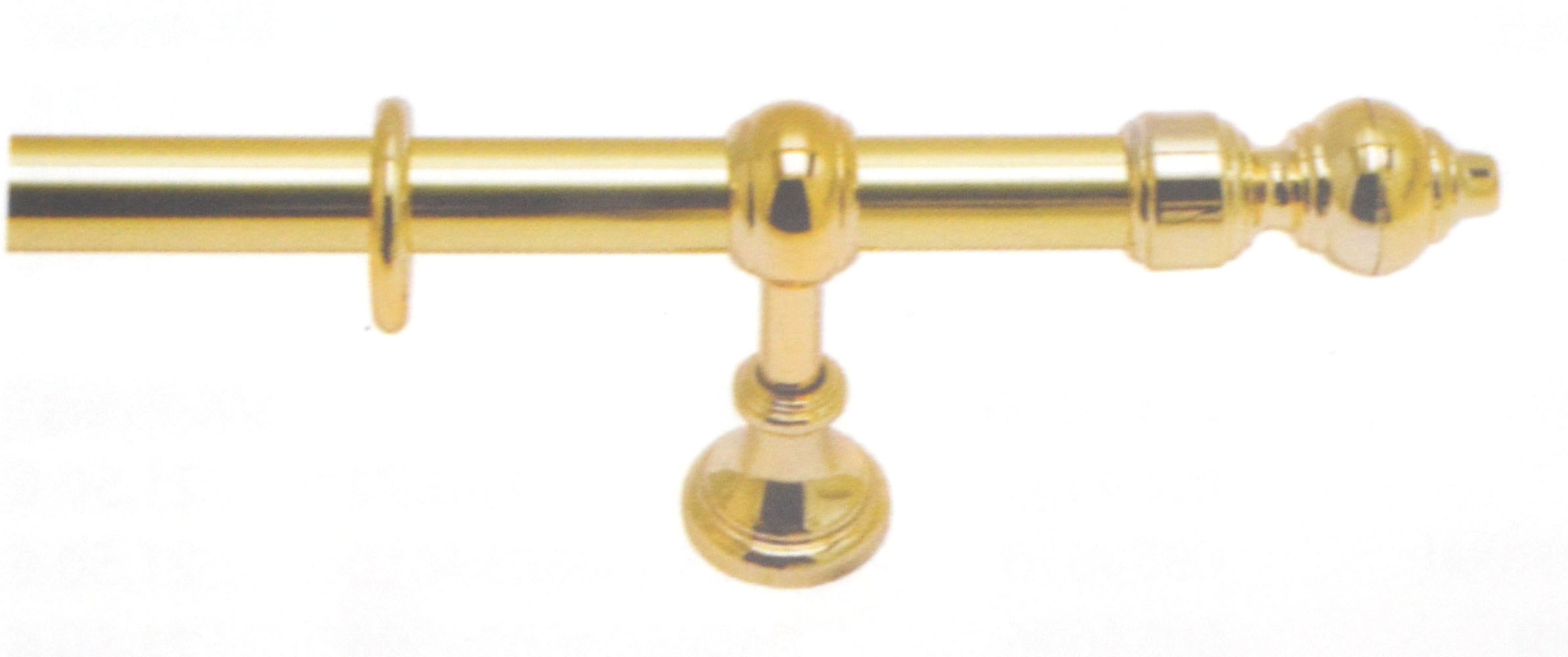 Komplettgarnitur Stil Ø 28 mm messingfarben 120 cm lang