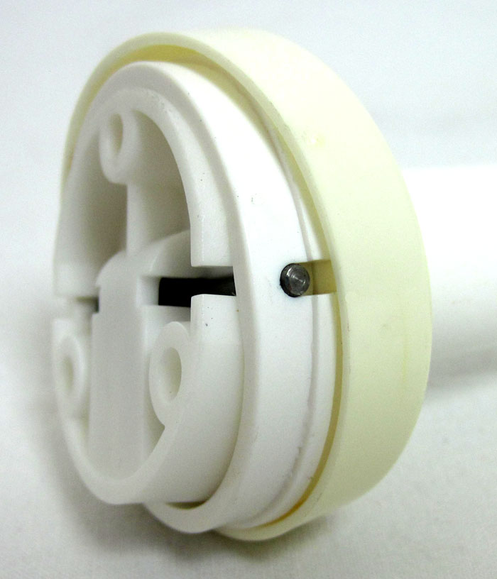 Federträger Holzfarbe Weiss Kunststoff ca. 13 cm