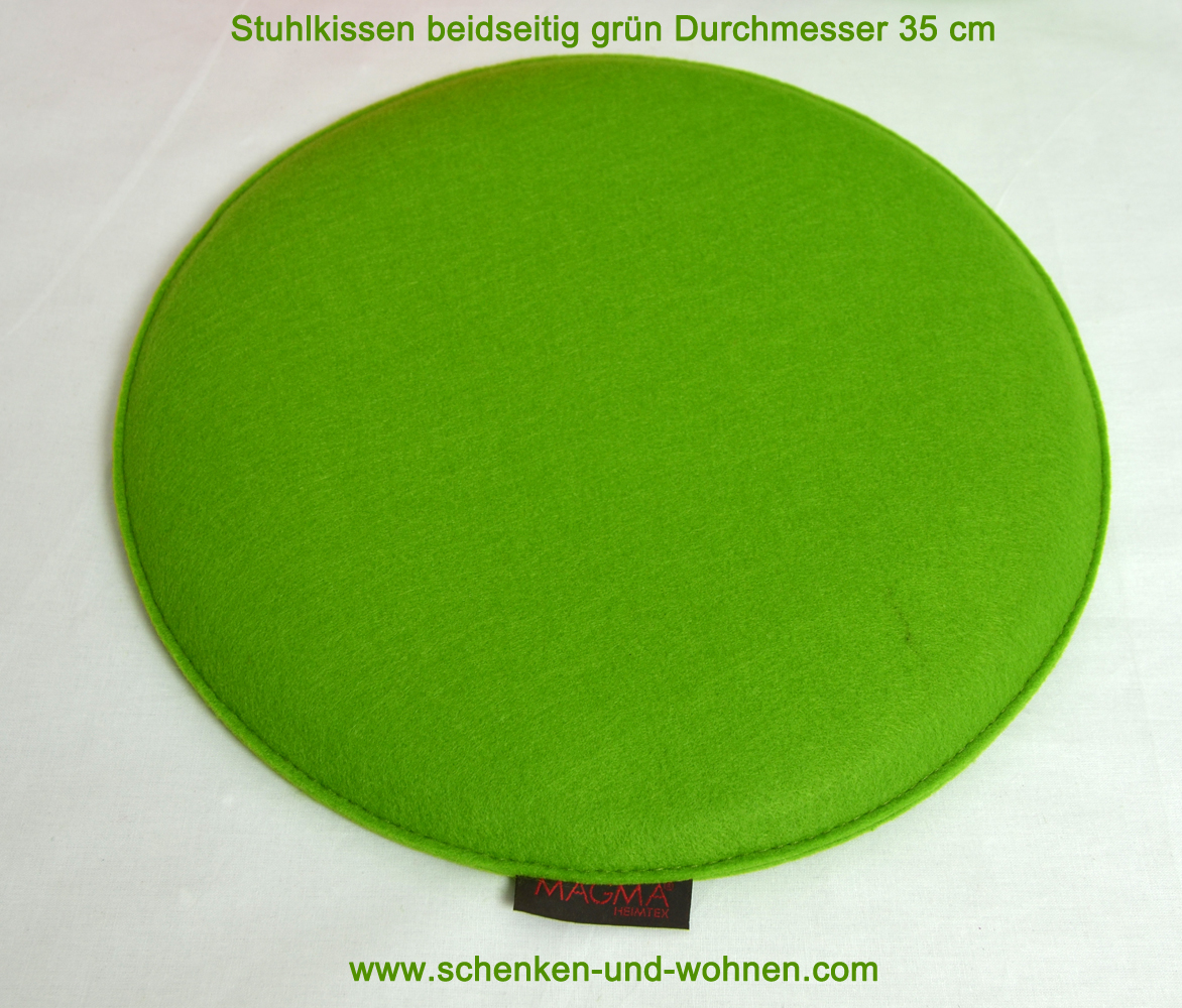 Stuhlkissen AVARO rund Ø 35 cm – Frei/Besetzt – grün/rot | Made in Germany