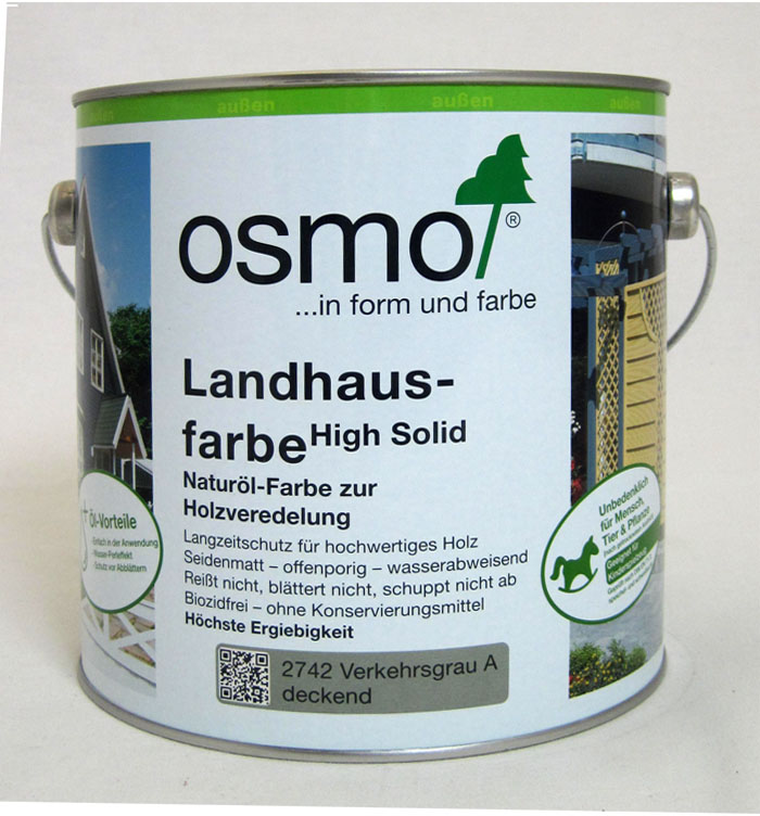 Osmo Landhausfarbe 2742 Verkehrsgrau 2,5L