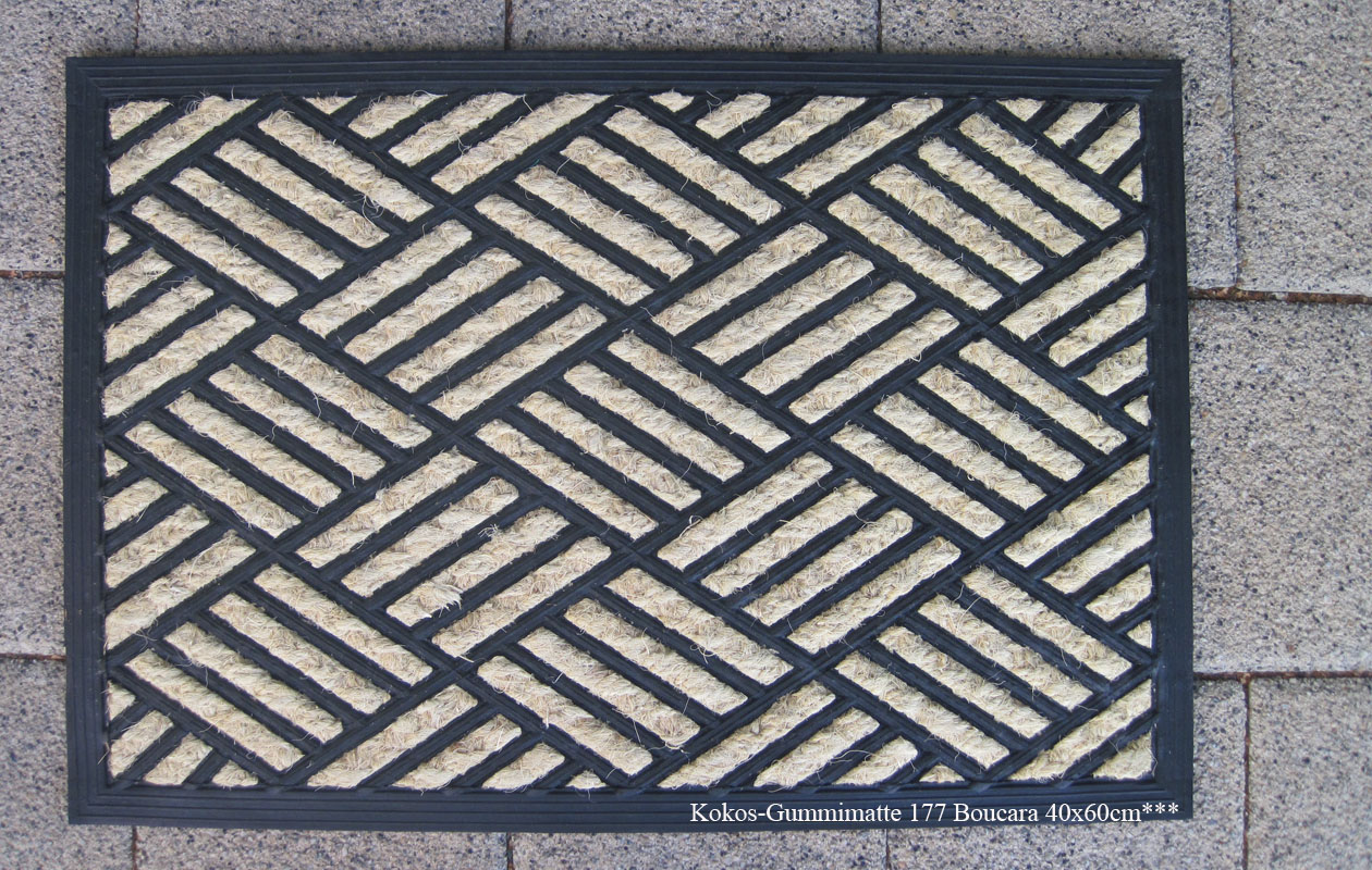 Schmutzfangmatte Kokos-Gummi-Matte Boucara Checker 40 x 60 cm