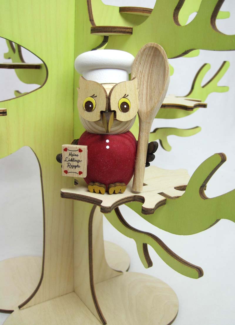 Kuhnert - Mini-Eule Koch Holzfigur 2022 ca. 7 cm