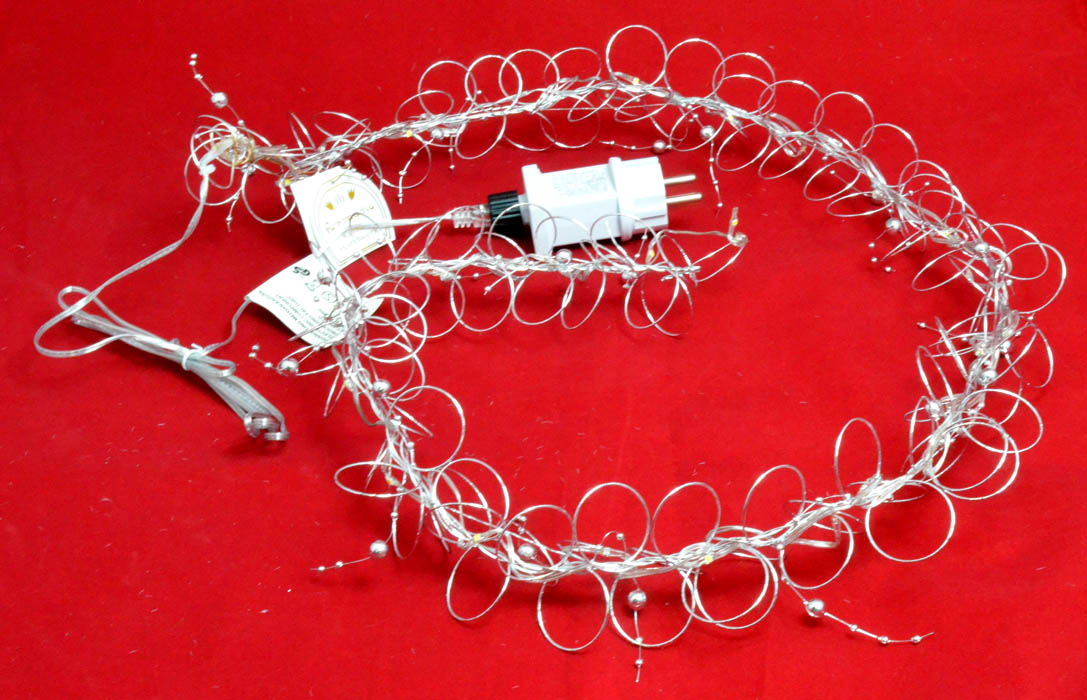 Drahtgirlande 30 LED mit Timer Innenbereich 7x120 Silber mit Stecker
