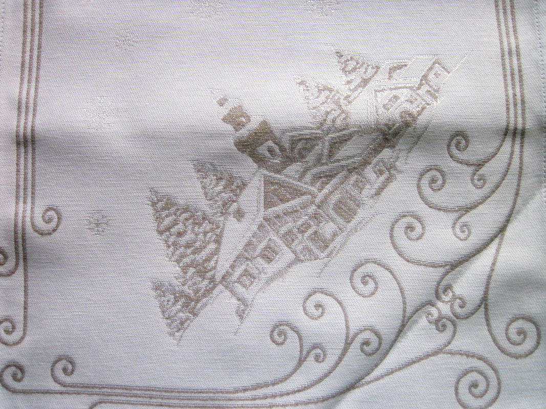 Tischläufer Dorfidylle ecru`- gold ca.36 x 98 cm