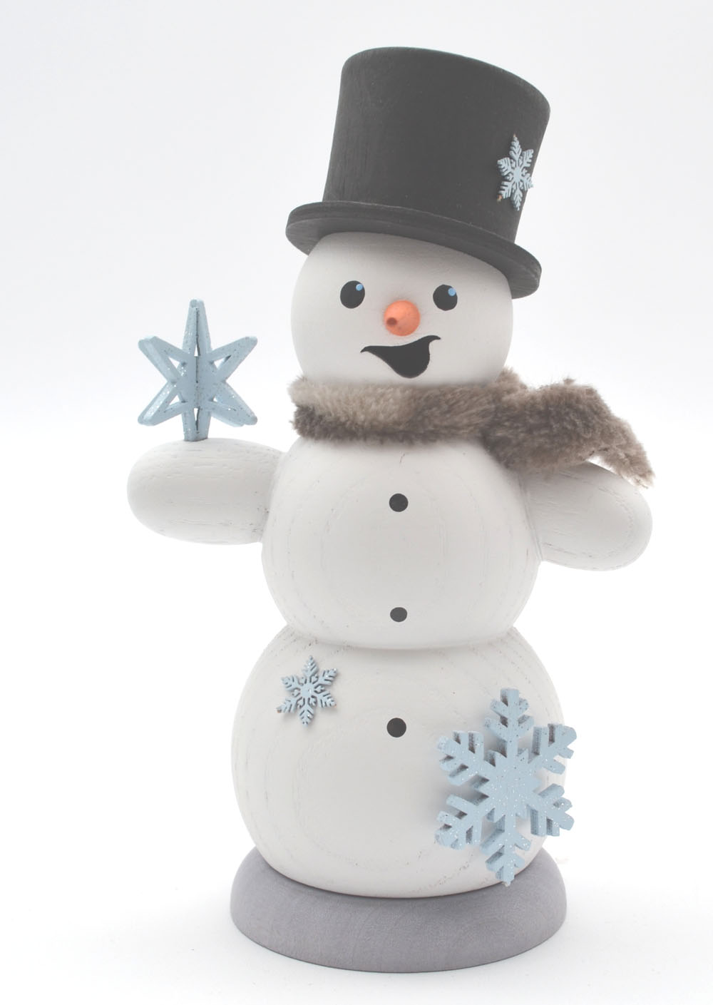 Schneemann mit Schneesternen Raufigur ca. 13 cm Neuheit 2025 Schneemann mit Schneesternen Raufigur ca. 13 cm Neuheit 2025