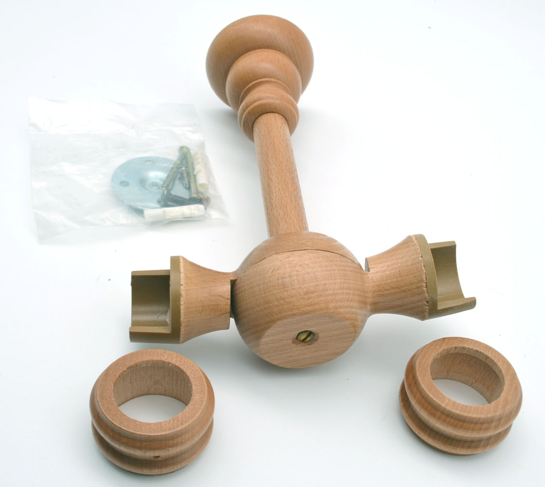 Erker-Träger Eiche hell für Stil 28 mm Holz 
