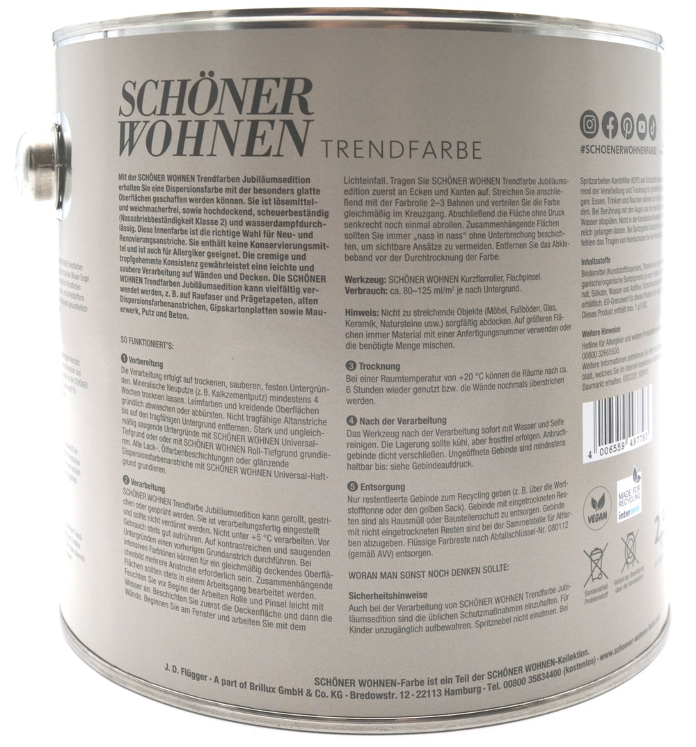 Schöner Wohnen Trendfarbe matt 2,5 l Hygge
