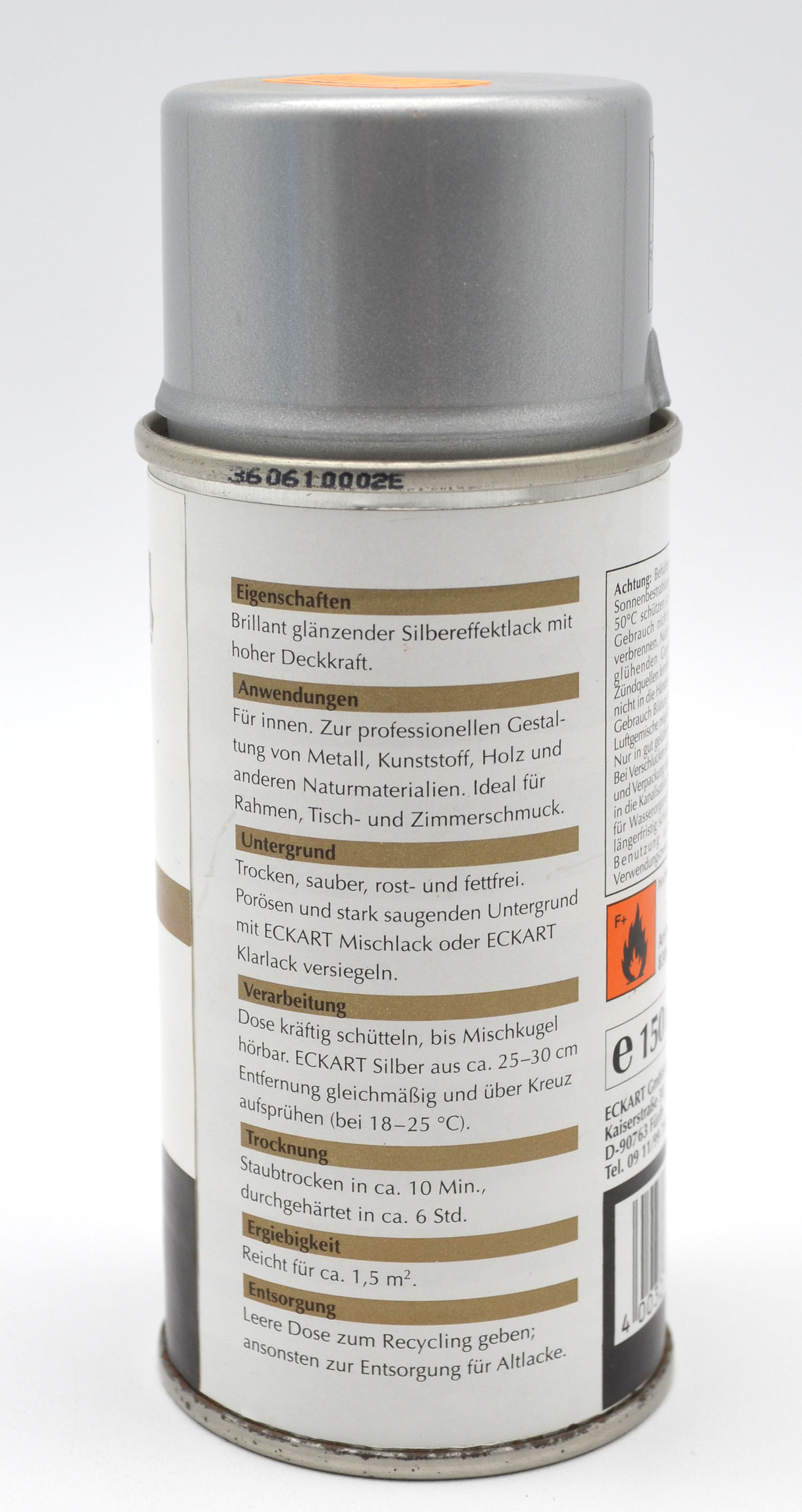 Metalleffektlack Silber Brillant für innen 150 ml