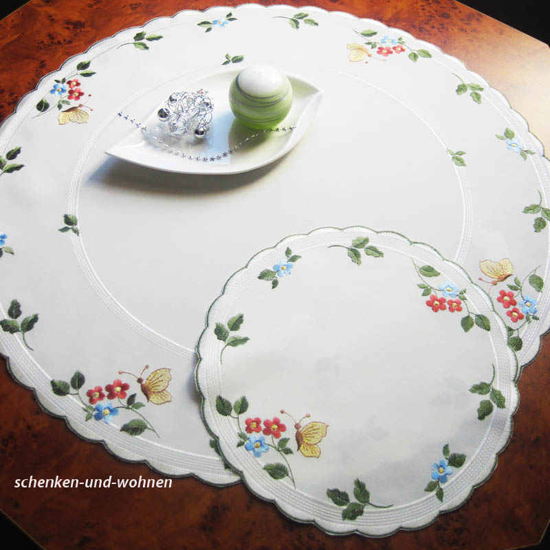 1319d15_decke_58_cm_rund_sekt_gruppe Decke Blütenkreis ca. 58 cm rund, Satin sekt