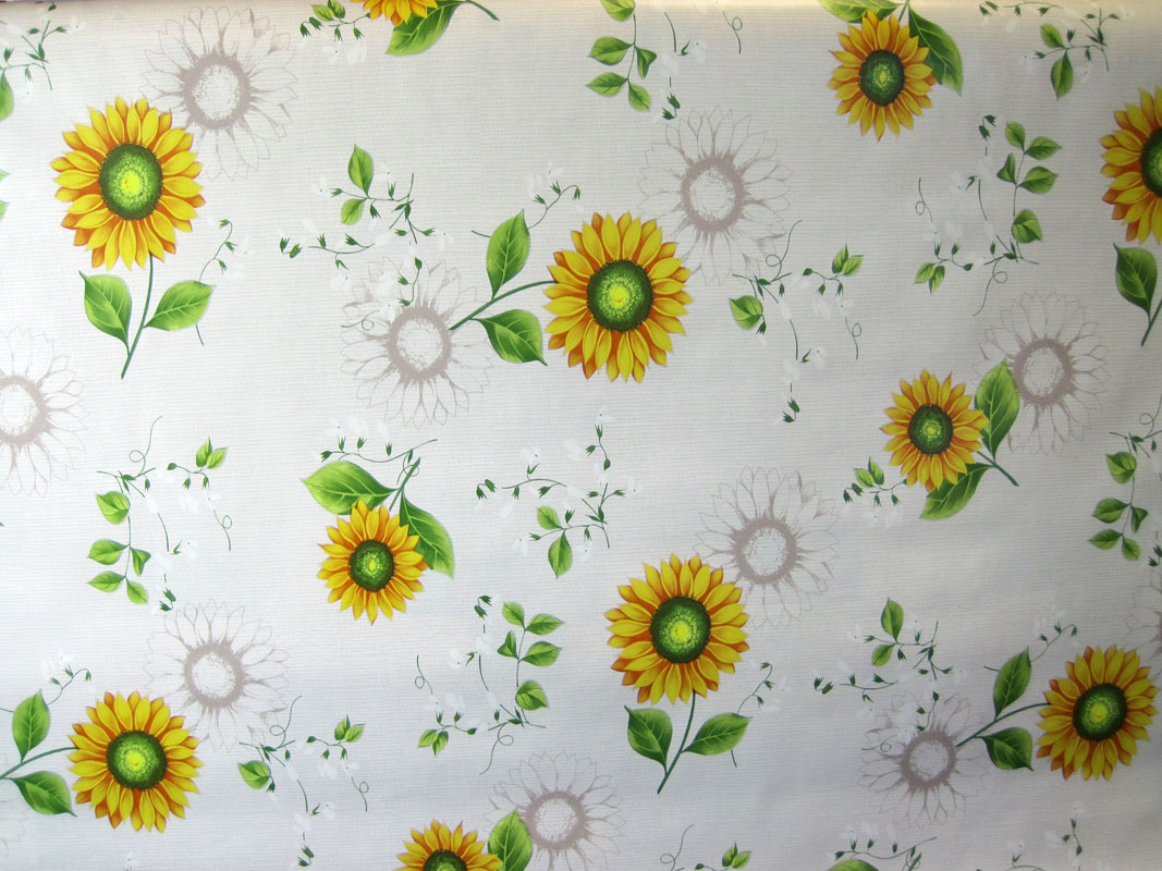 Wachstuch von der Rolle 140 breit Sonnenblumen Meterware