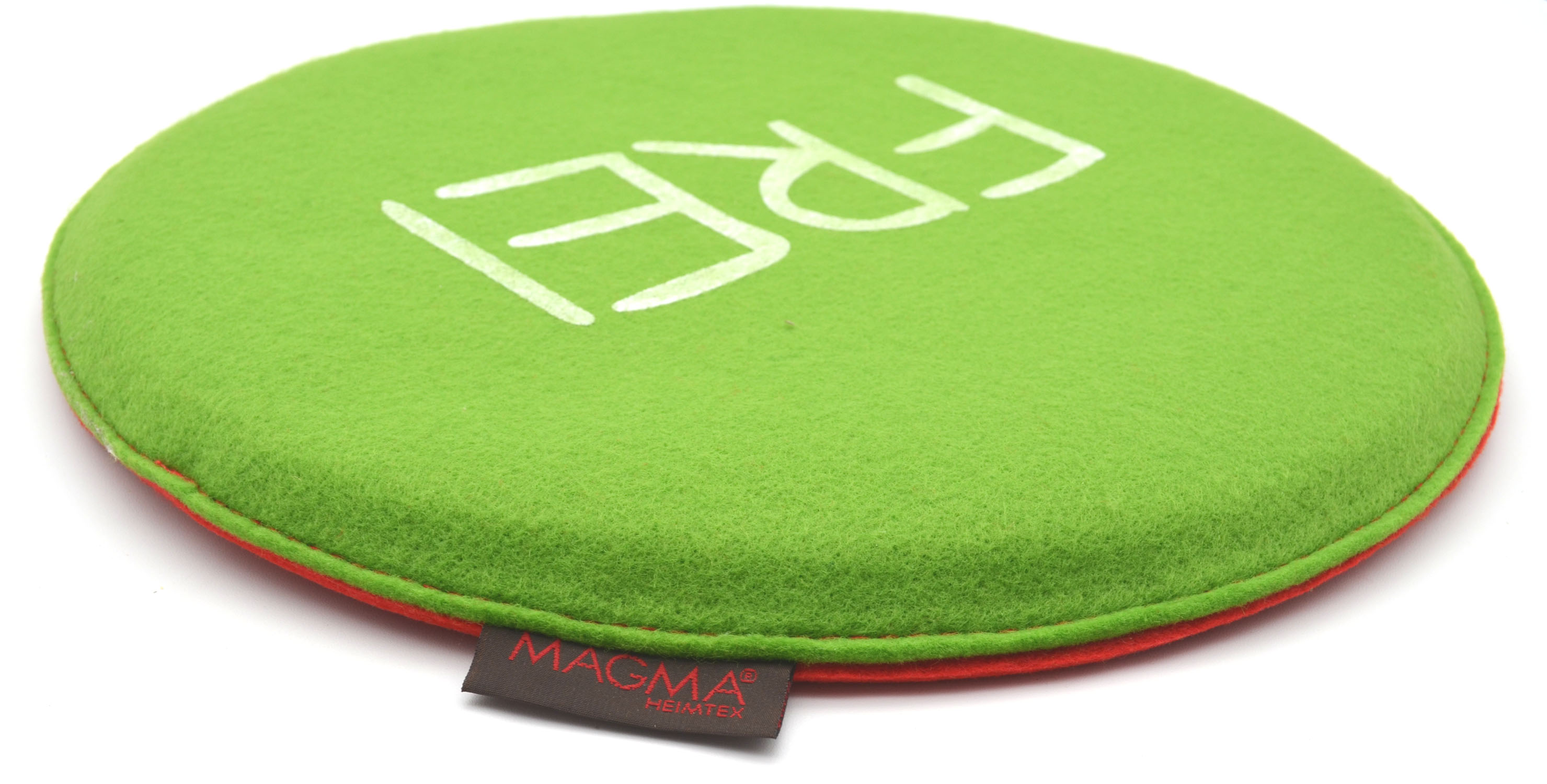 Stuhlkissen AVARO rund Ø 35 cm – Frei/Besetzt – grün/rot | Made in Germany
