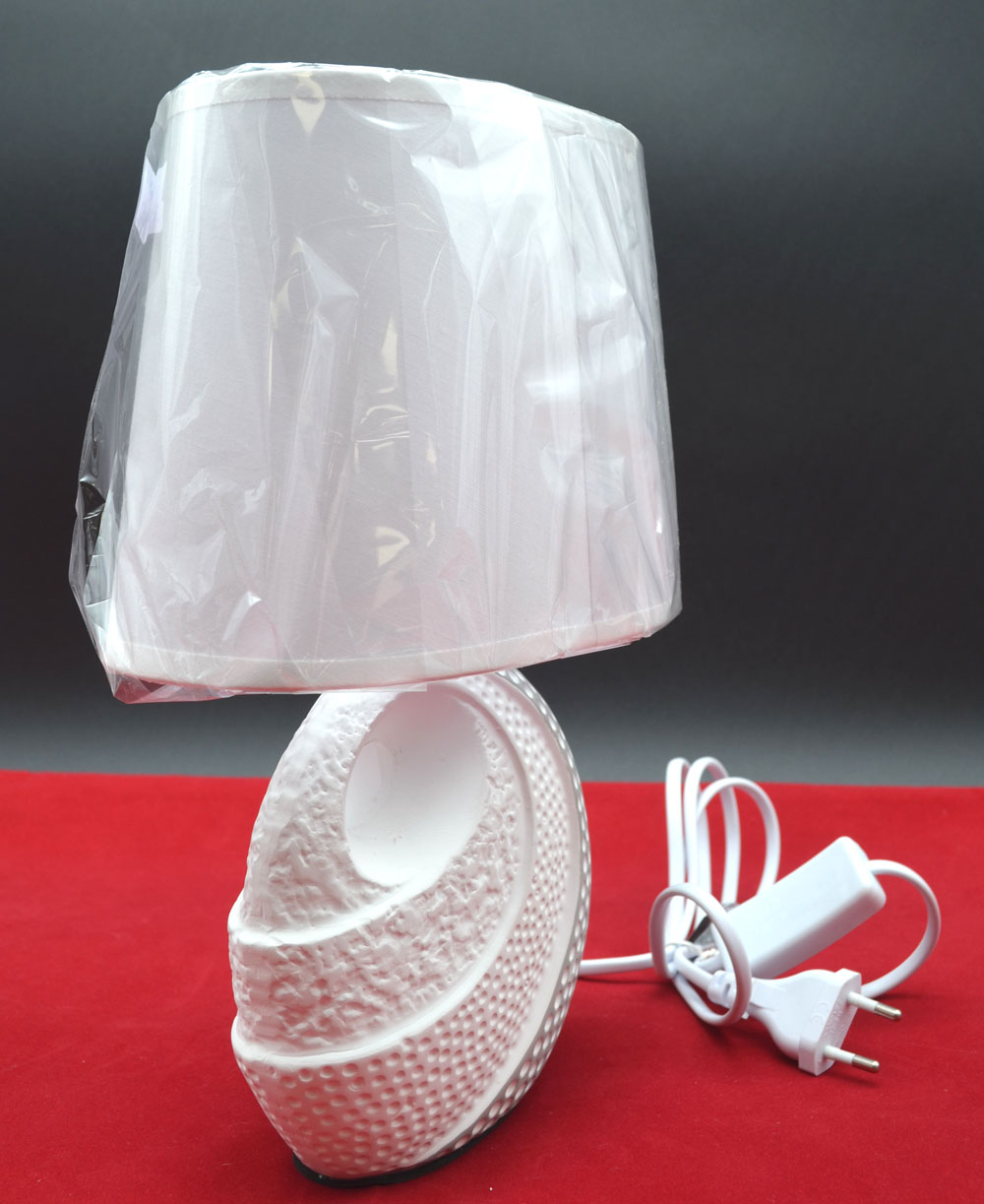 Tischleuchte "Nikiti V1" Keramik grau-weiß V1 29x20x11,5 cm (HxBxT)