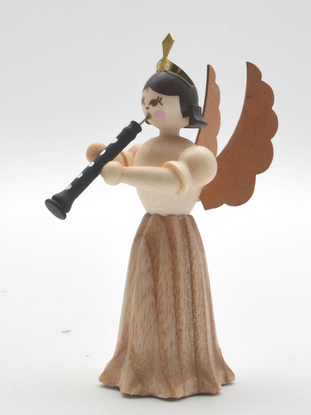 Engel Langrock mit Oboe Natur 7 cm Konzertengel  Engel Langrock mit Oboe Natur 7 cm Konzertengel