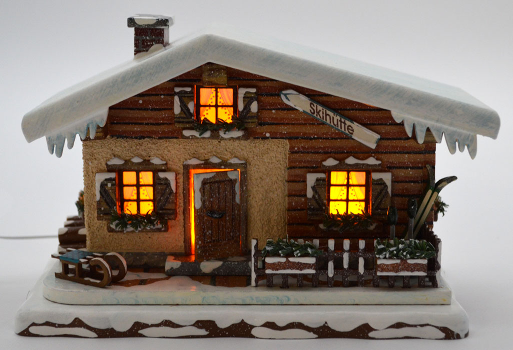 Hubrig - Wiki - Skihütte 16 cm beleuchtet Hubrig - Wiki - Skihütte 16 cm beleuchtet