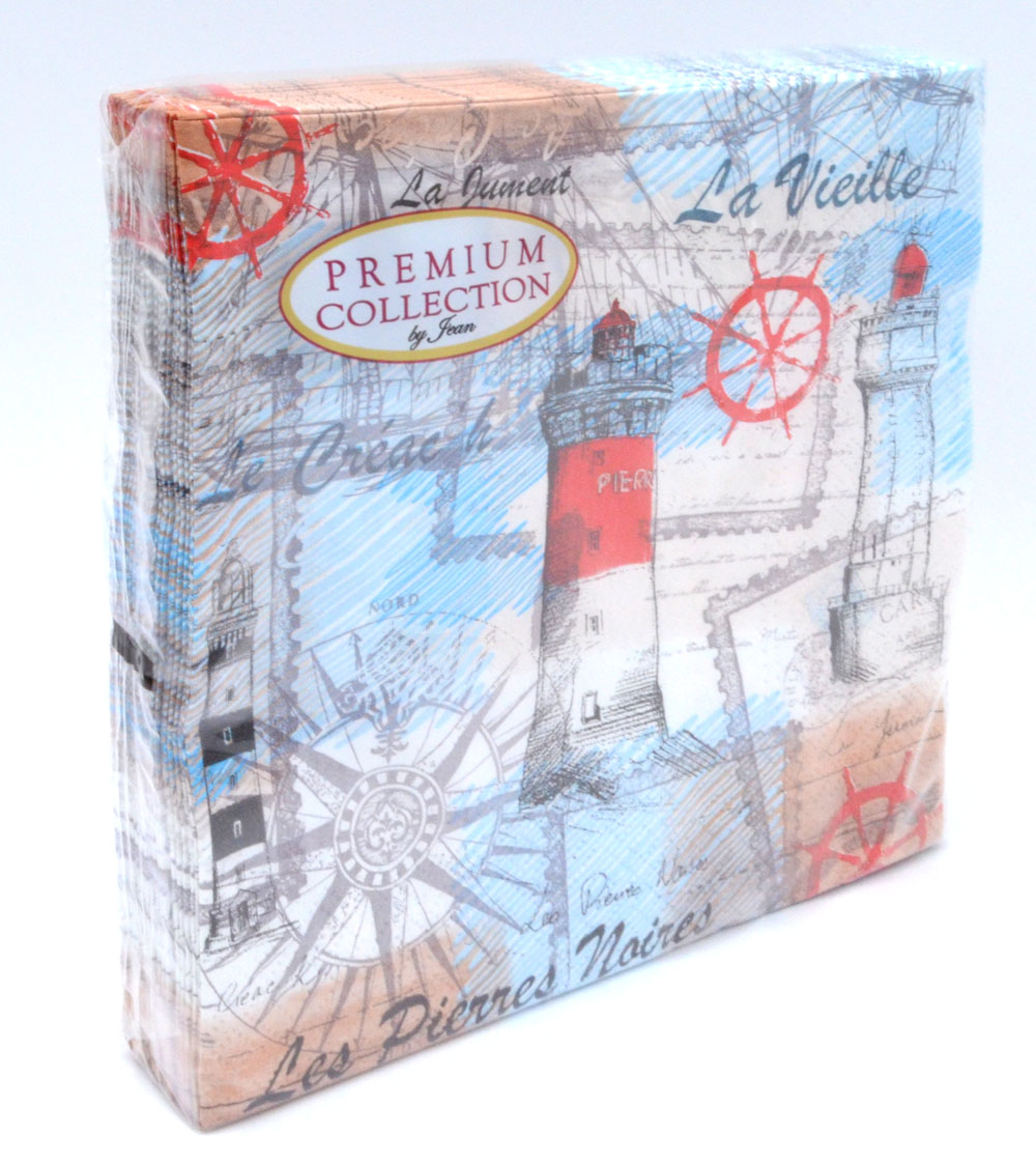 Maritime Lunch-Servietten Premium  20 Stück 33 x 33 cm