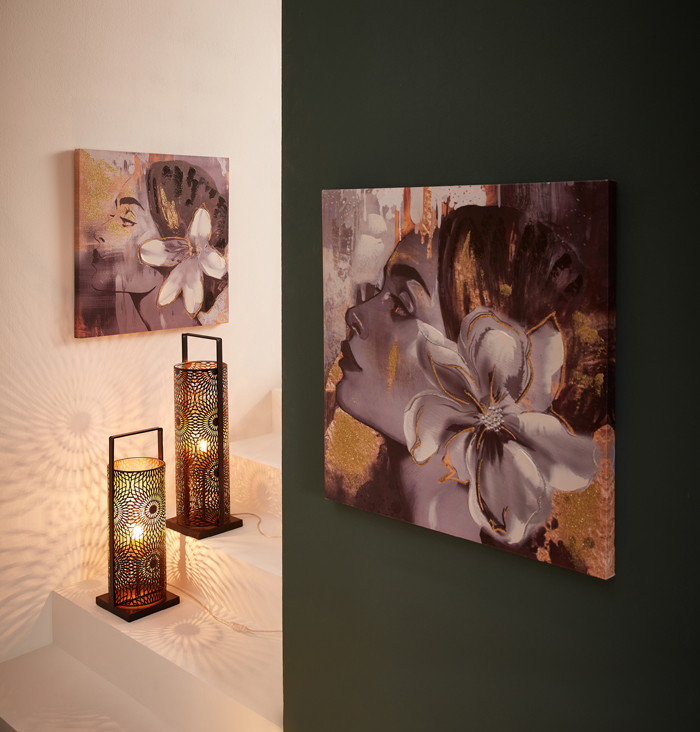 Wandbild Wanddeko modern quadratisch ca. 60 x 60 cm V2 Mädchen