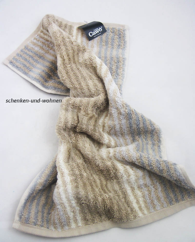 gt_1056_fb_33_30_x_50_cm Gästehandtuch Noblesse Cashmere Streifen, Fb. 33 Sand ca. 30 x 50 cm