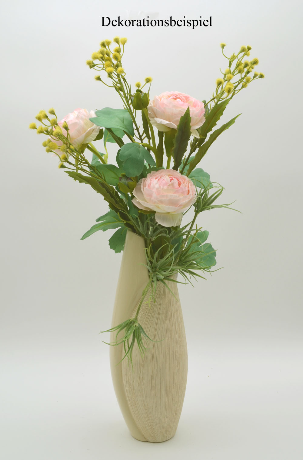 Keramik Vase sandgelb glasiert und Kratzoptik matt 27x10x8 cm (HxBxT)  Keramik Vase sandgelb glasiert und Kratzoptik matt 27x10x8 cm (HxBxT)