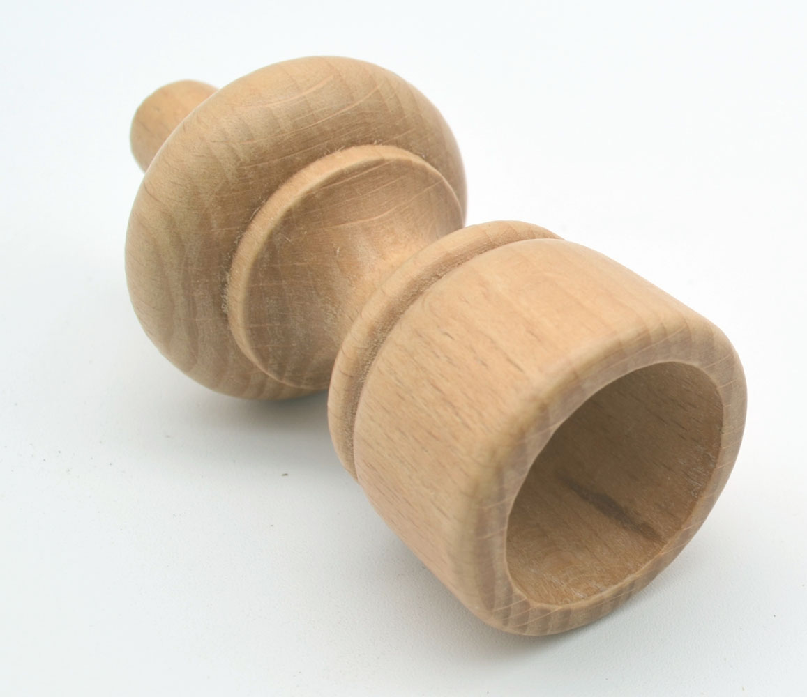 1 Endstücke Holz Naturfarben ca. 9 cm 