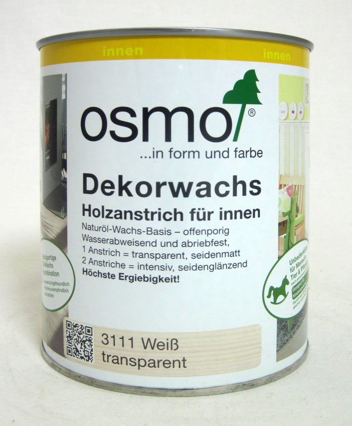 Osmo Dekorwachs 3111 Weiß 375ml transparent