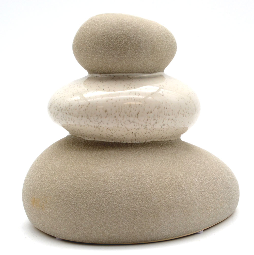 Keramik-Vase Steindaube "Stones" 15,5x18x13 cm graubraun Keramik-Vase Steindaube "Stones" 15,5x18x13 cm graubraun