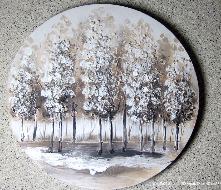 bild_b_ume_679628_allee_rundBQp4NGAuGCd9D Wandbild Bäume Allee 3D-Optik Ø ca. 48 cm