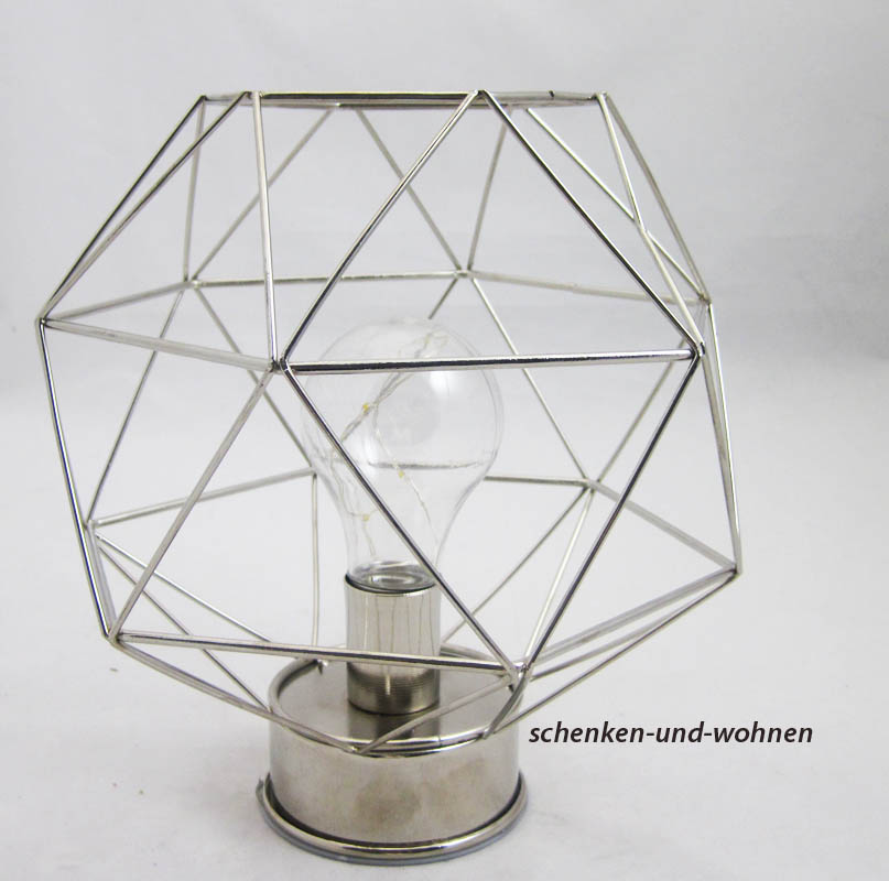 553431_metalllampe_silber_d3 Retro-Nostalgie-Metall-Lampe silber, batteriebetrieben ca. 20 x 20 x 21 cm
