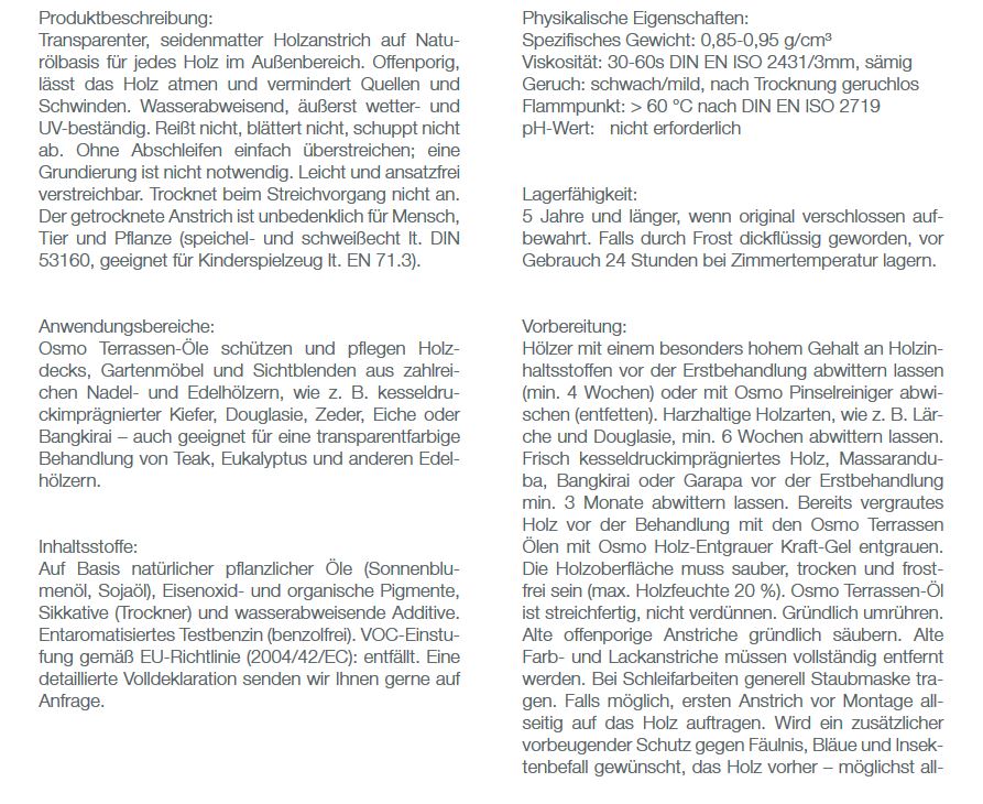 Osmo Terrassen-Öl-021 Mooreiche transparent 750ml