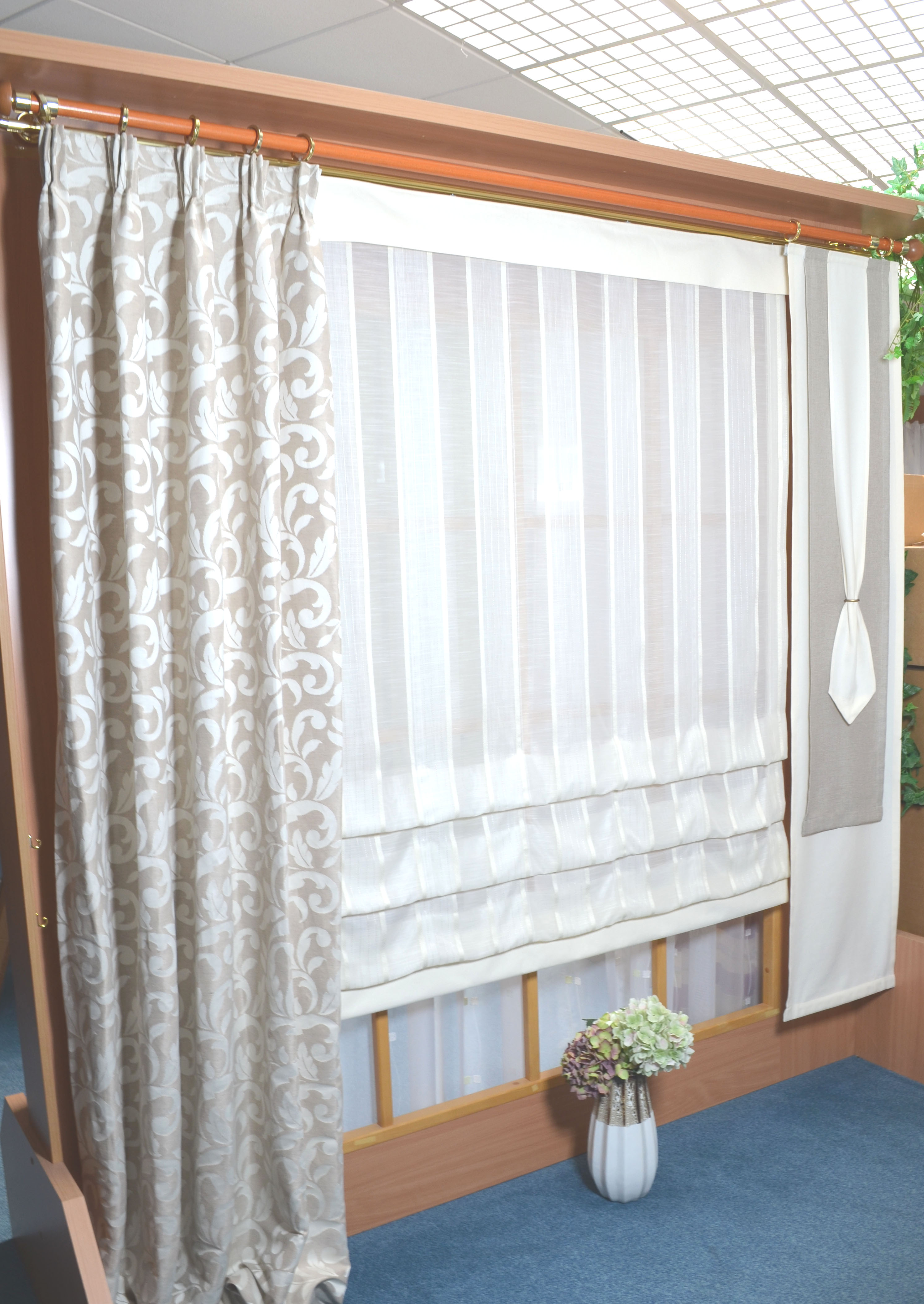 Musterfenster Gardinen Breite 2,20 m Höhe ca. 2,20 m