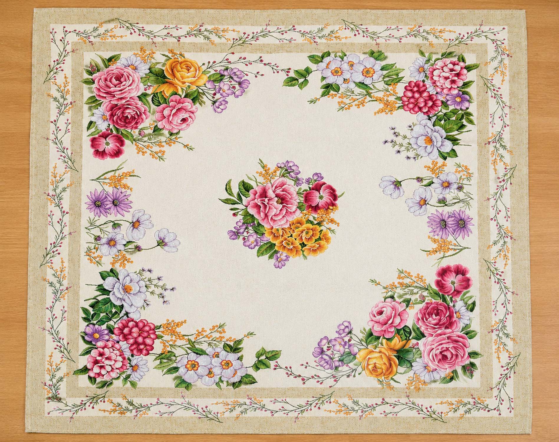 Tischdecke 100 x 100 Gobelin "Heide" 