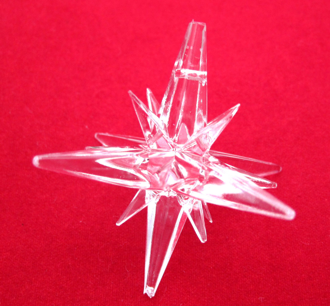 Deko-Stern 3D Acryl-klar ca. 5cm