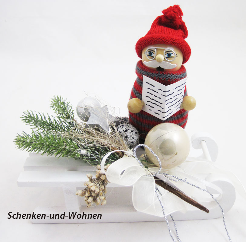 Räucherfigur " Strickpüppchen " Opa ca. 13 cm mit Buch