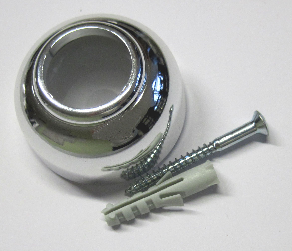 Wandlager Kunststoff Chrom für Gardinenstangen Ø 20mm (1 Stück)