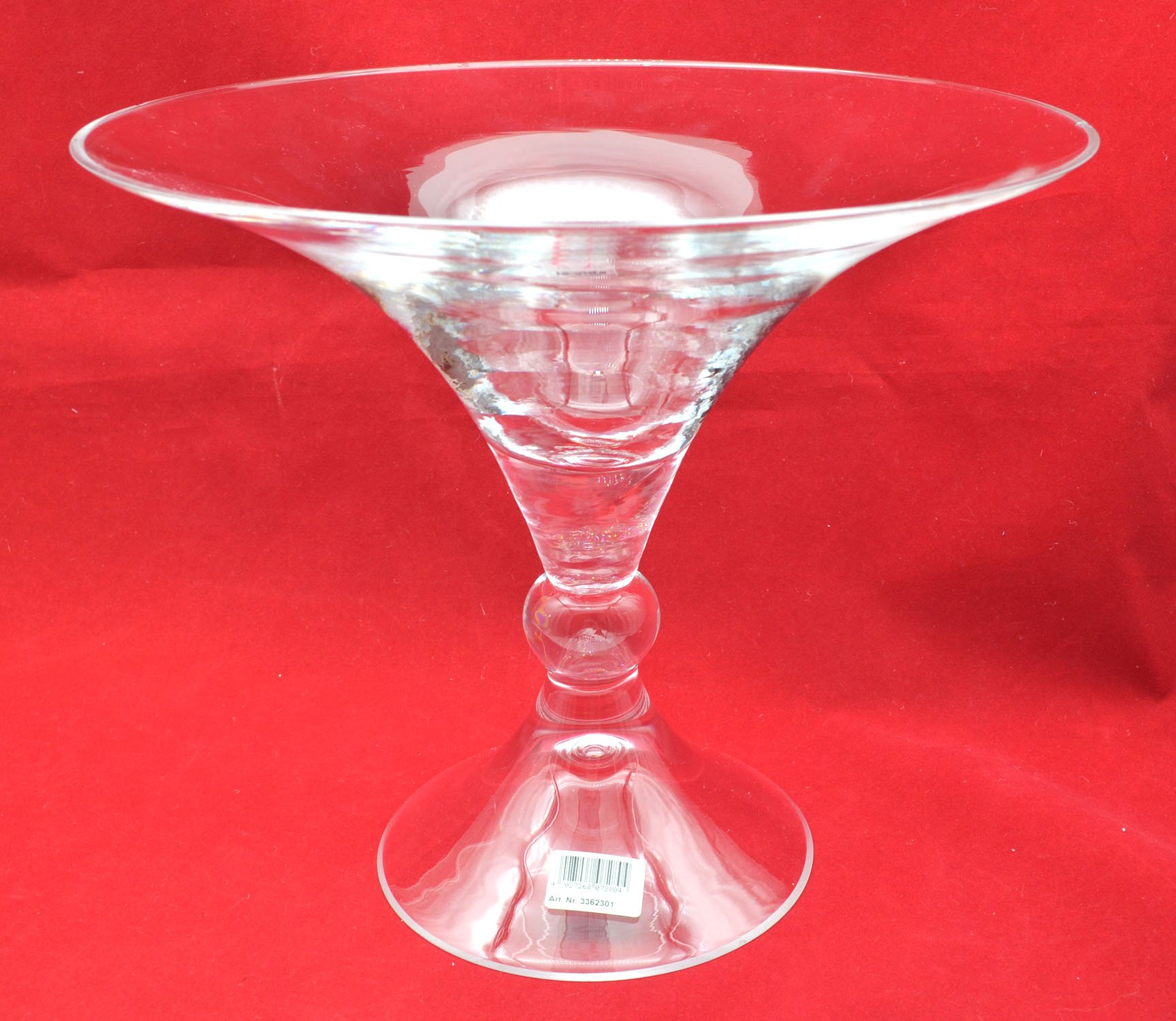 Glasschale „Hotel“ Ø 30 cm Höhe 26 cm schwere Glasqualität Dekoschale klar B-Ware