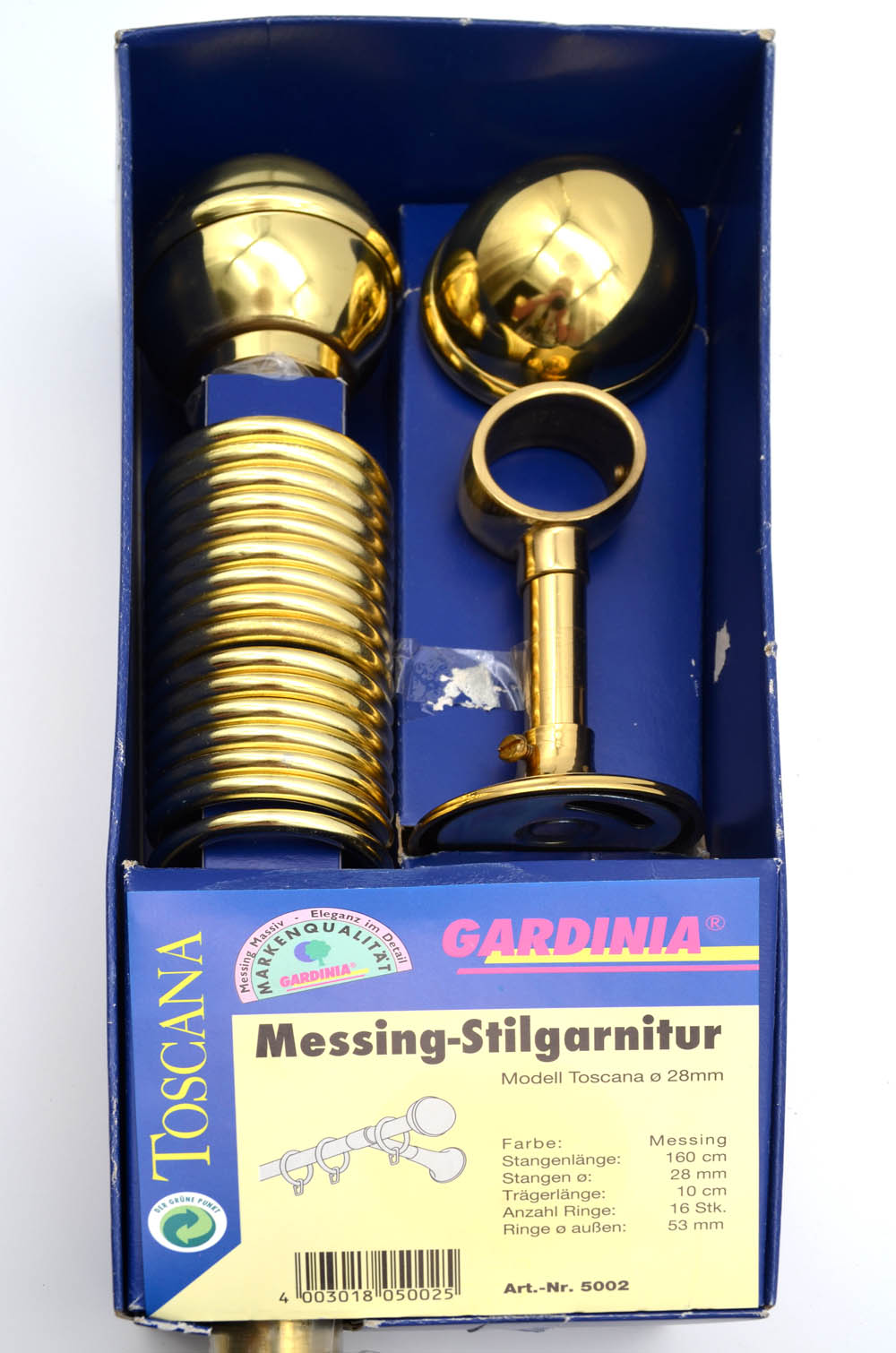 Messing-Stilgarnitur Toscana 28mm Länge 160 cm