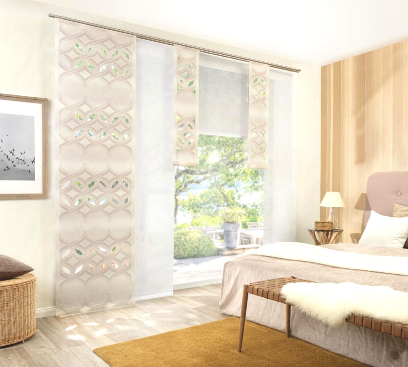 Marakesch Fläche Meterware in Rapporten 54 cm 3847 beige 26 cm breit