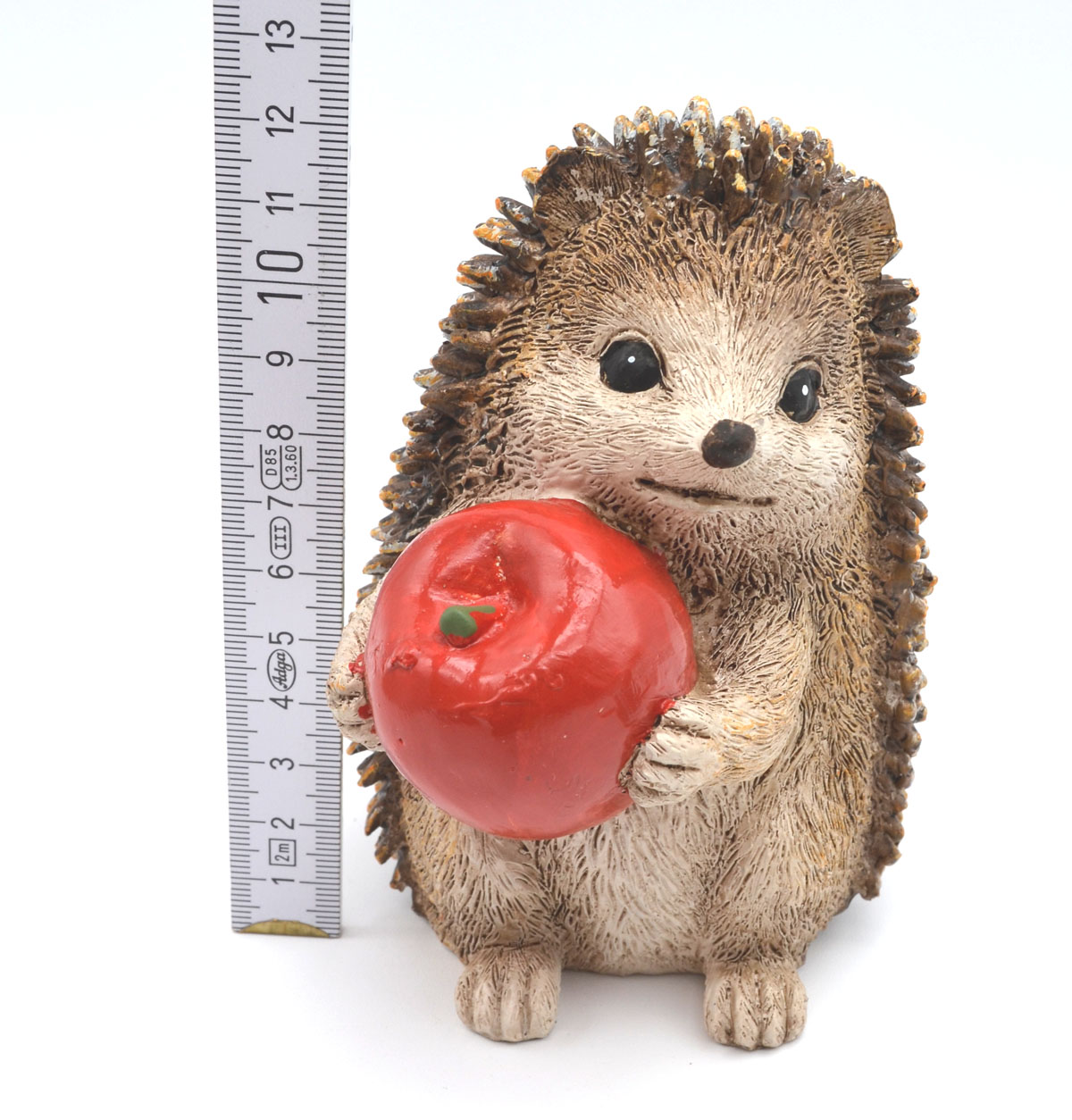 Handbemalter Deko-Igel 13 cm – V1 mit Apfel 