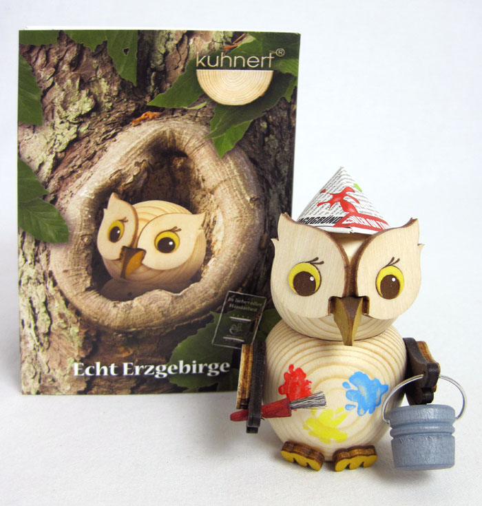 mini-eule_maler_37317_d3 Kuhnert - Minieule Maler - Neuheit 2019 ca. 7 cm