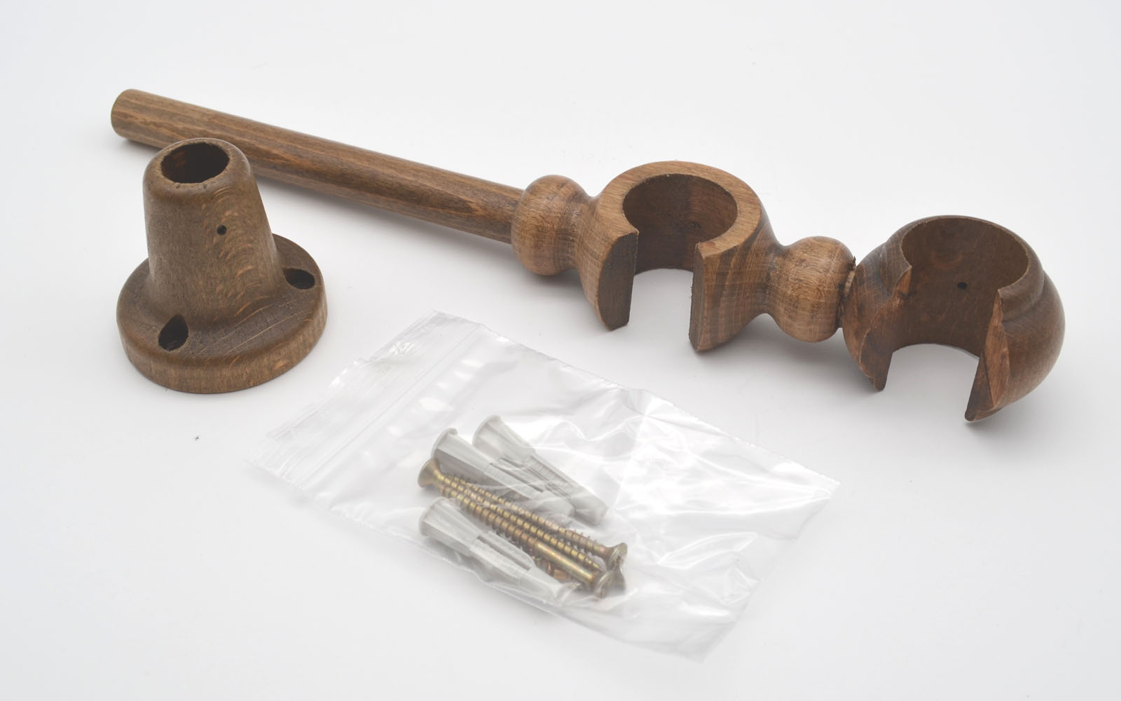 Innenlauf-Wandträger Holz kürzbar Eiche rustikal für Stil 28 WA: 19/26 cm