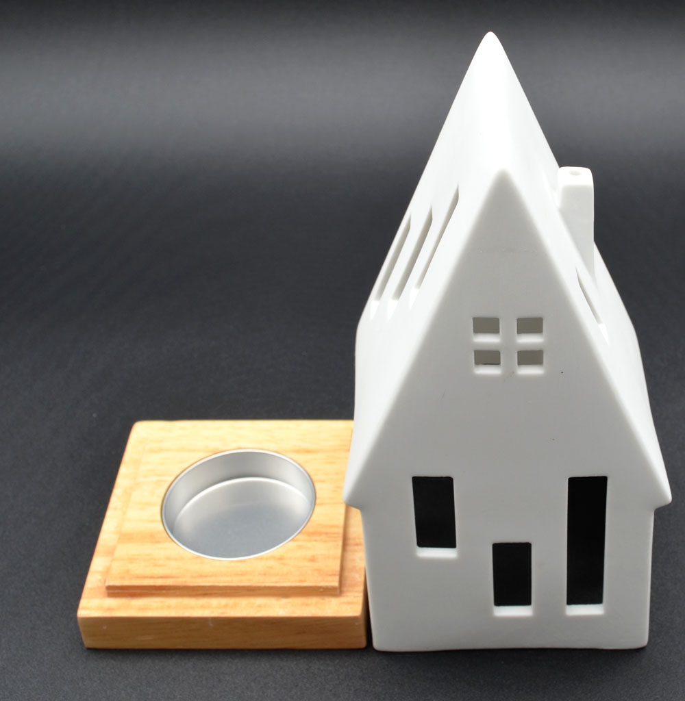 Village House Porzellan-Teelichthaus 19x8,1x8,1 cm (HxBxT) H70