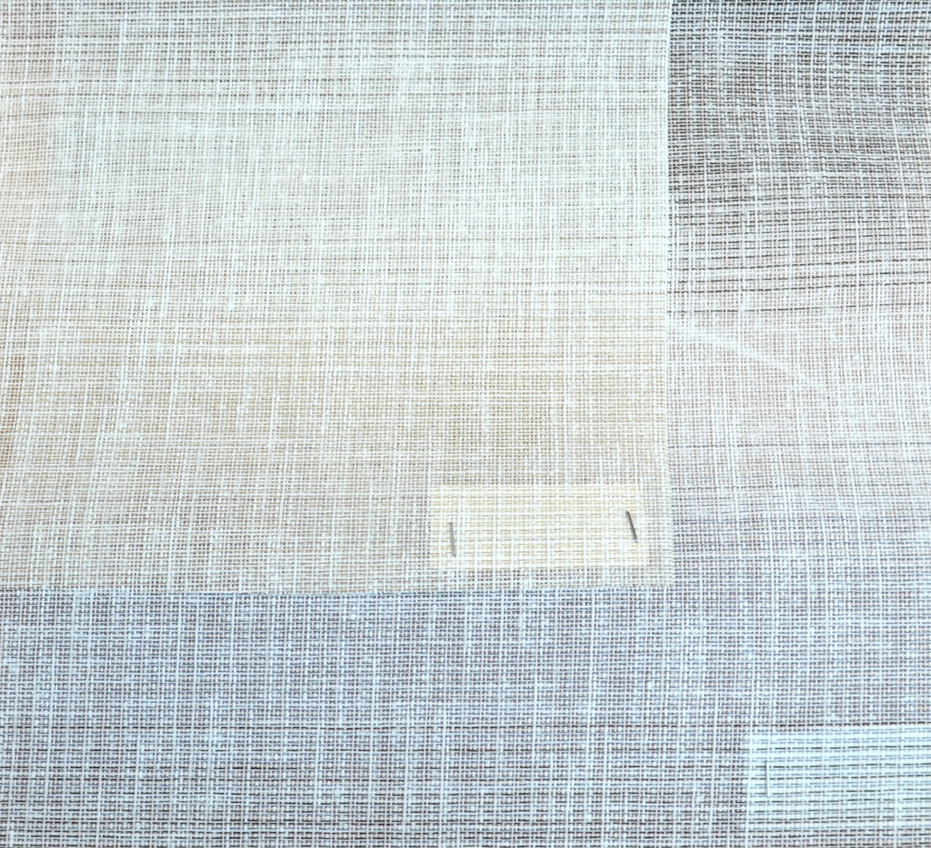 Marakesch Fläche unbestickt Meterware in Rapporten 54 cm 3836 silber 26 cm breit 