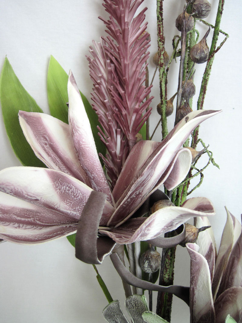 Künstlicher Deko-Strauß Blumen-Mix, beere/grün, ca. 84 cm