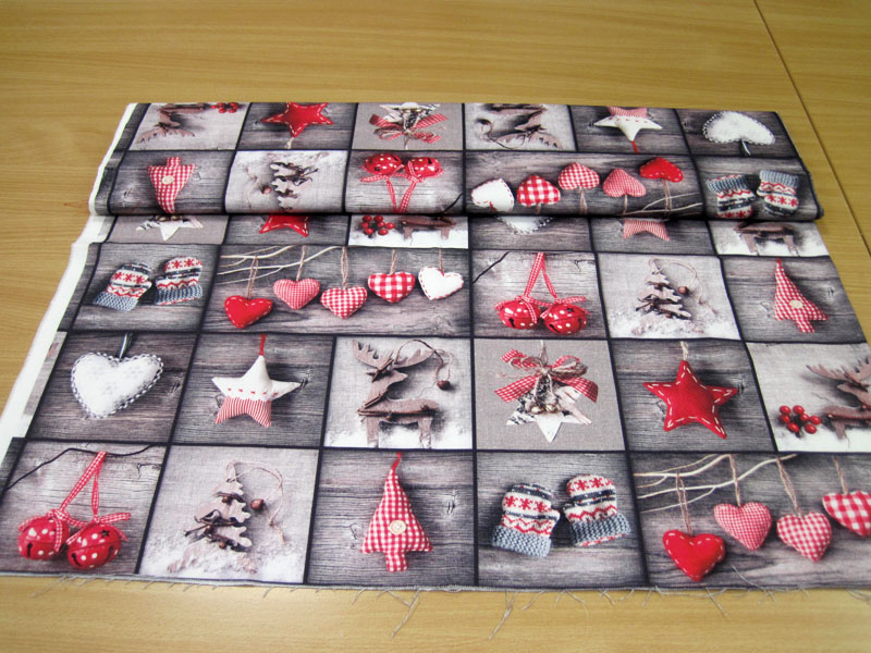 Dekostoff Print Weihnachtsmotiv 145x135 Reststück