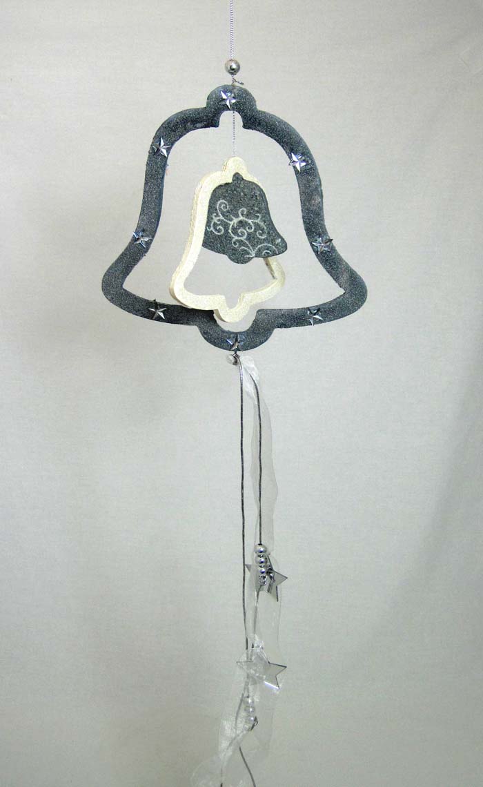 Deko-Hänger Glocke mit Deko-Band und Sternapplikation ca. 80cm lang